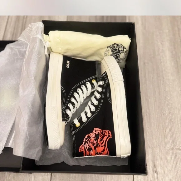 Darc Sport Black and Red High-Top Sneakers - Picture 6 of 7